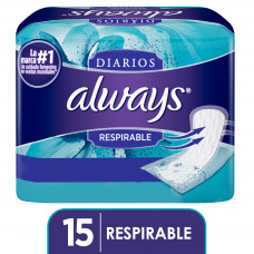 ALWAYS PROT.DIARIO RESPIRABLE x15Un.