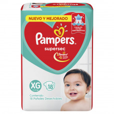 PAMPERS S.SEC (2X) XG x18Un.